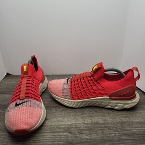 Nike React Phantom Run FK Flyknit 2 Shoes Siren Red White Men’s Size 10.5